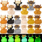 Seenelling 24 Pcs Glow in The Dark Highland Cow Rubber Ducks Squeak and Floating Bathtub Pool Toy Highland Cow Toy Party Favors 