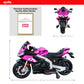 TCARAIWEN Aprilia Licensed 24V Kids Electric Motorcycle, Max Speed 10mph Ride-On Motorcycle with Training Wheels, Key Switch and