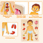 Wooden Body Puzzles For Kids, Toddler Montessori 14 Pieces Boy Anatomy Puzzle, Human Body Learning Toy With Internal Organs Earl