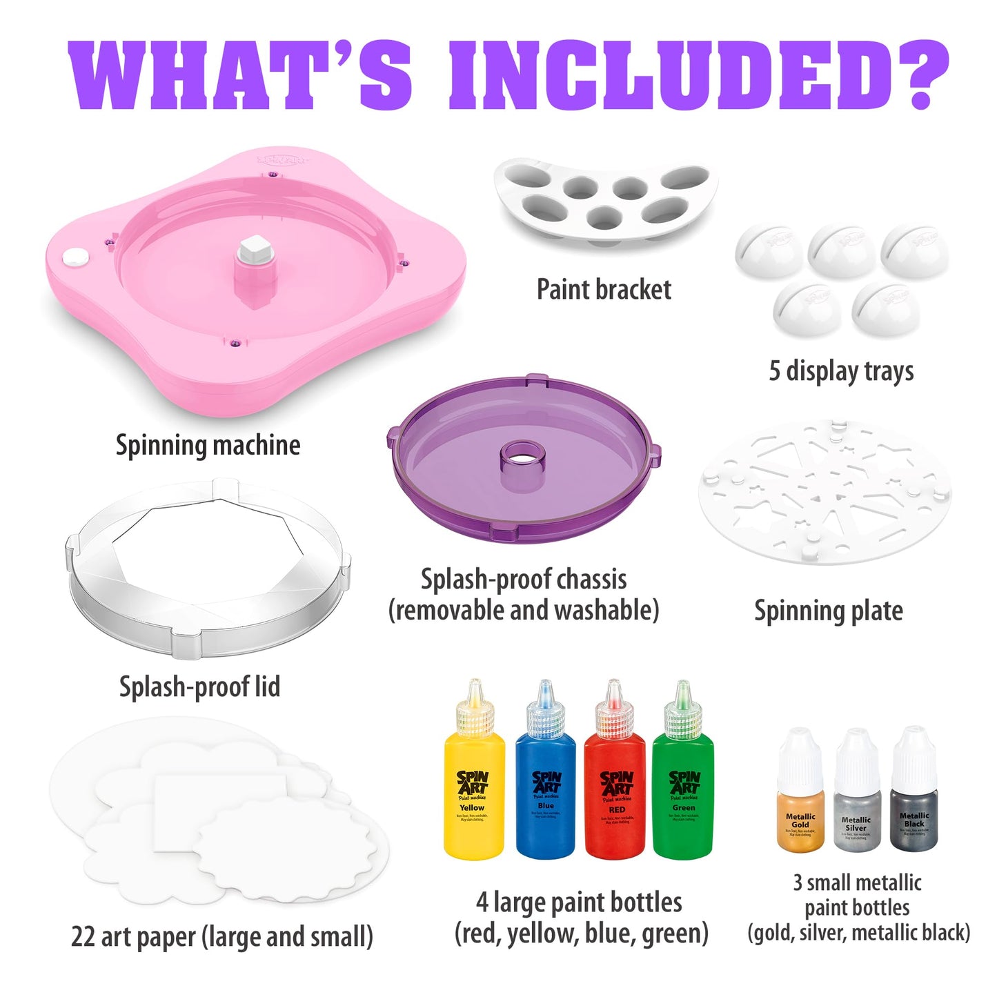 Arts and Crafts for Kids Ages 4-8,Paint Spin Art Machine for Kids,Art Craft Set for 6-9 Year Old,Painting Spinner Toys Kits Set,