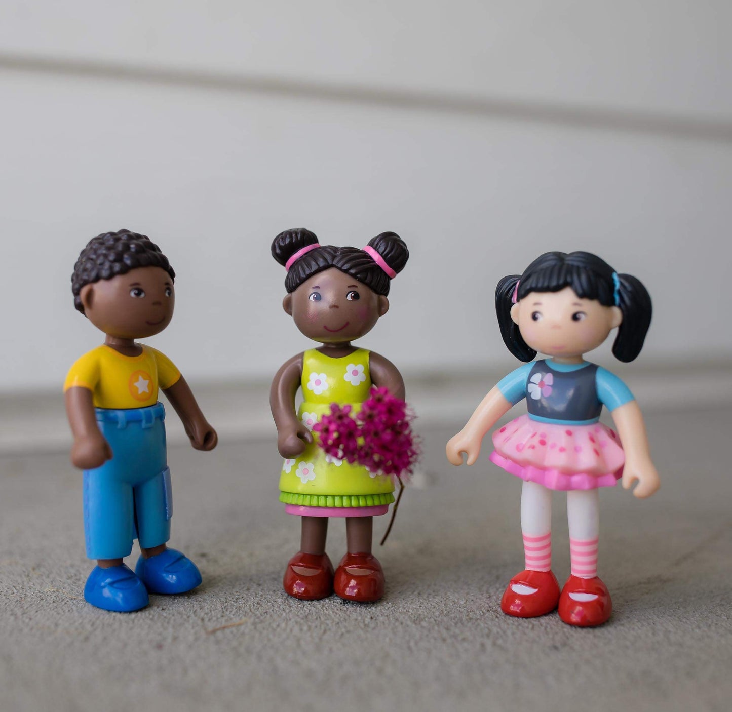 Haba Little Friends Naomi - 4 Girl Dollhouse Toy Figure With Pig Tails