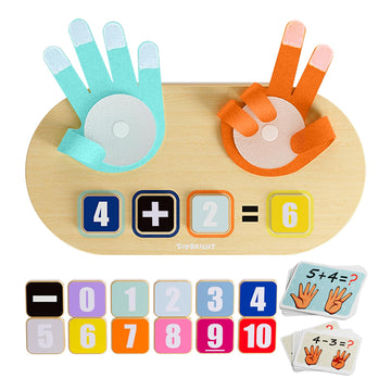 Top Bright Educational Learning Number Toy For Toddler - Finger Counting Math Toys, Homeschool Supplies For Math Manipulates, Teaching Early Education Toys For Kid Age 3+, Montessori Toy For Toddler