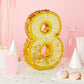 Juvale Gold Foil Number 8 Pinata For 8Th Birthday Party Decorations, Centerpieces, Anniversary Celebrations (Small, 17 X 11 X 3 In)