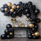 Bezente Black Balloons Latex Party Balloons - 150 Pack 5 Inch Matte Black Helium Balloons For Black Themed Birthday Graduation B