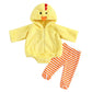 Adobabirl Baby Girl Boy Halloween Costume Chick Shaped Plush Long Sleeve Hoodie Romper Striped Footie Pants Cute Clothes (Chick
