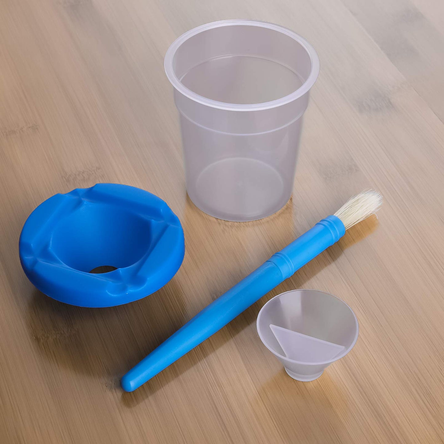 Yarlung Set of 20 Spill-Proof Paint Cups with Paint Brushes and Lids, Kids Painting Tools Hog Bristle Brushes for Watercolor, Te