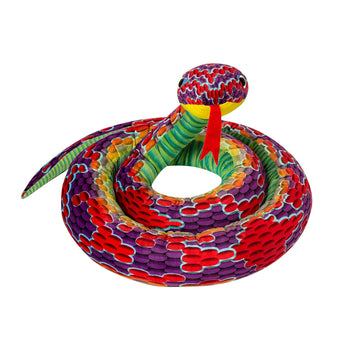 Tormays Snake Toy, Stuffed Animal, Plush Toy, Realistic Anaonda Giant For Kids Gifts, 100 Inch Long, Red Snake