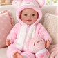BABESIDE 15 Inch Baby Doll, Lightweight Realistic Doll for Pretend Care