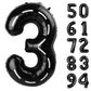 Race Car 3 Balloon, Number Balloons 40 Inch, 3Rd Black Birthday Decorations For Kids Boys, Racing Birthday Decorations, Number 3