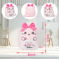 NIUBEHOHO Big Sister Plush Cat Stuffed Animal - 10 Inch Pink Cat with Bow, Perfect Gift for New Siblings, Soft Cotton Material