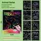 JUNQIU Scratch Art for Kids, Rainbow Scratch Paper Art Set - Animals, Arts and Crafts for Kids Ages 4-8 Girls Boys, Kids Activit