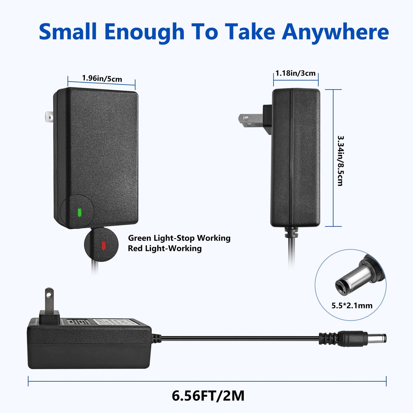 24V Battery Charger for Ride On Toys - Compatible with Power Wheels  Kids Ride On Cars  Electric ATVs  Lamborghini  Jeep  Mario Kart  24V Battery for Ride On Toys - DC Charger for 24 Volt Vehicles