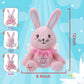 Leyoha Rabbit Stuffed Angel Plush Toy - Fluffy Bunny Plush Rabbit With Angelic Wings Inspirational Embroidery, Pink Stuffed Anim