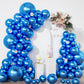 Blue Balloons In Different Sizes 5 10 12 18Inch-134Pcs Metallic Chrome Blue Balloons For Garland Arch