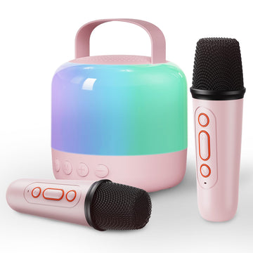Mini Karaoke Machine, Karaoke Machine For Kids Toys, Mini Karaoke Machine With 2 Wireless Microphones, Birthday Gift For Girls B