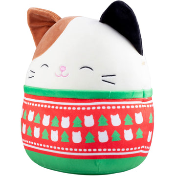 Squishmallows Original 10-Inch Cam The Cat - Official Jazwares Christmas Plush - Collectible Soft & Squishy Kitty Stuffed Animal