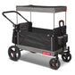 Radio Flyer Collapsible Folding Push And Pull Stroller Kids Wagon With Protective Canopy Cover And Travel Case For Ages 1 And Up, Black