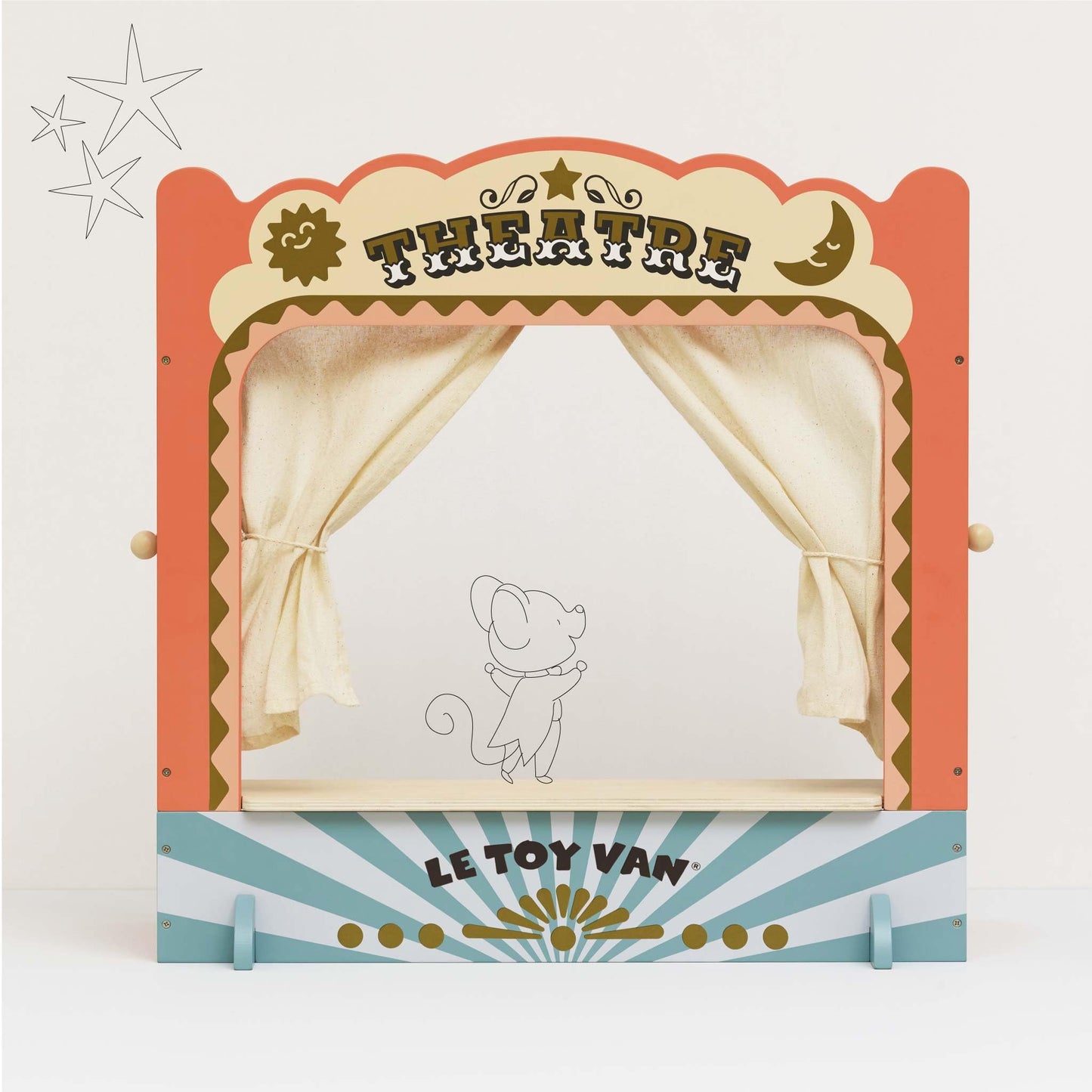 Le Toy Van - Wooden Tabletop Puppet Theatre | Imaginative Play Theatre - Suitable for Ages 3+ Years