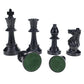 We Games Color Bright Plastic Staunton Tournament Chess Pieces With 3.75 In. King - Half Chess Set Of Chess Pieces Only, Black