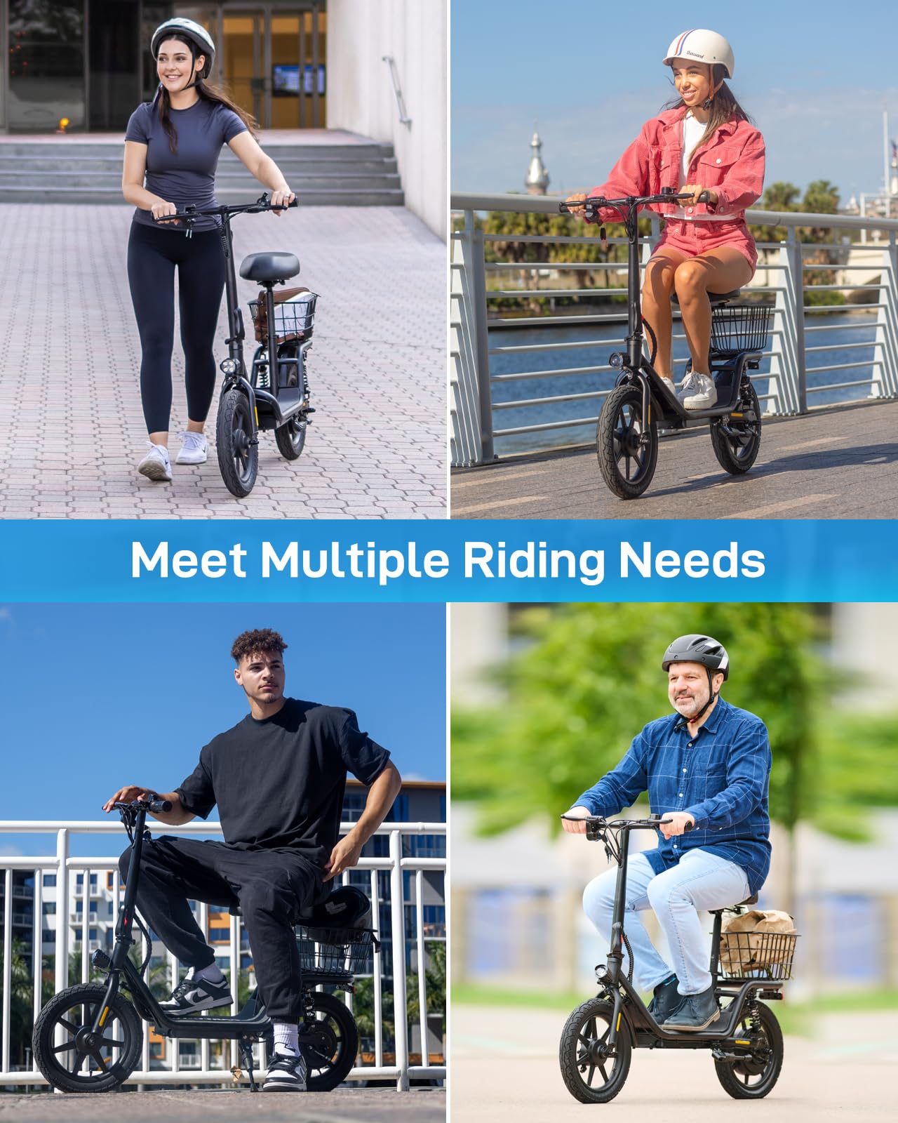 Hoverfly Z5 Electric Scooter with Seat for mature-themed  18.6Miles Range&15.5Mph Power by 400W Motor  14 Pneumatic Tire&Height Adjustable Seat  Foldable Commuter Scooter with Phone Holder  Hook&Carry Basket