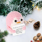 Boxob Positive Penguin Doll, 2.6 Inch Funny Potato Knitted Penguin Toy With Positive Card Woolen Cute Positive Penguin Crochet Plushies Cheer Up Gift For Friends Encouragement Decoration