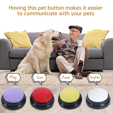 Pelteflu Voice Recording Button, 30 Second Record Button For Dog Pet Interactivity, Gift For Friend, Family, 8 Color Have Coffee