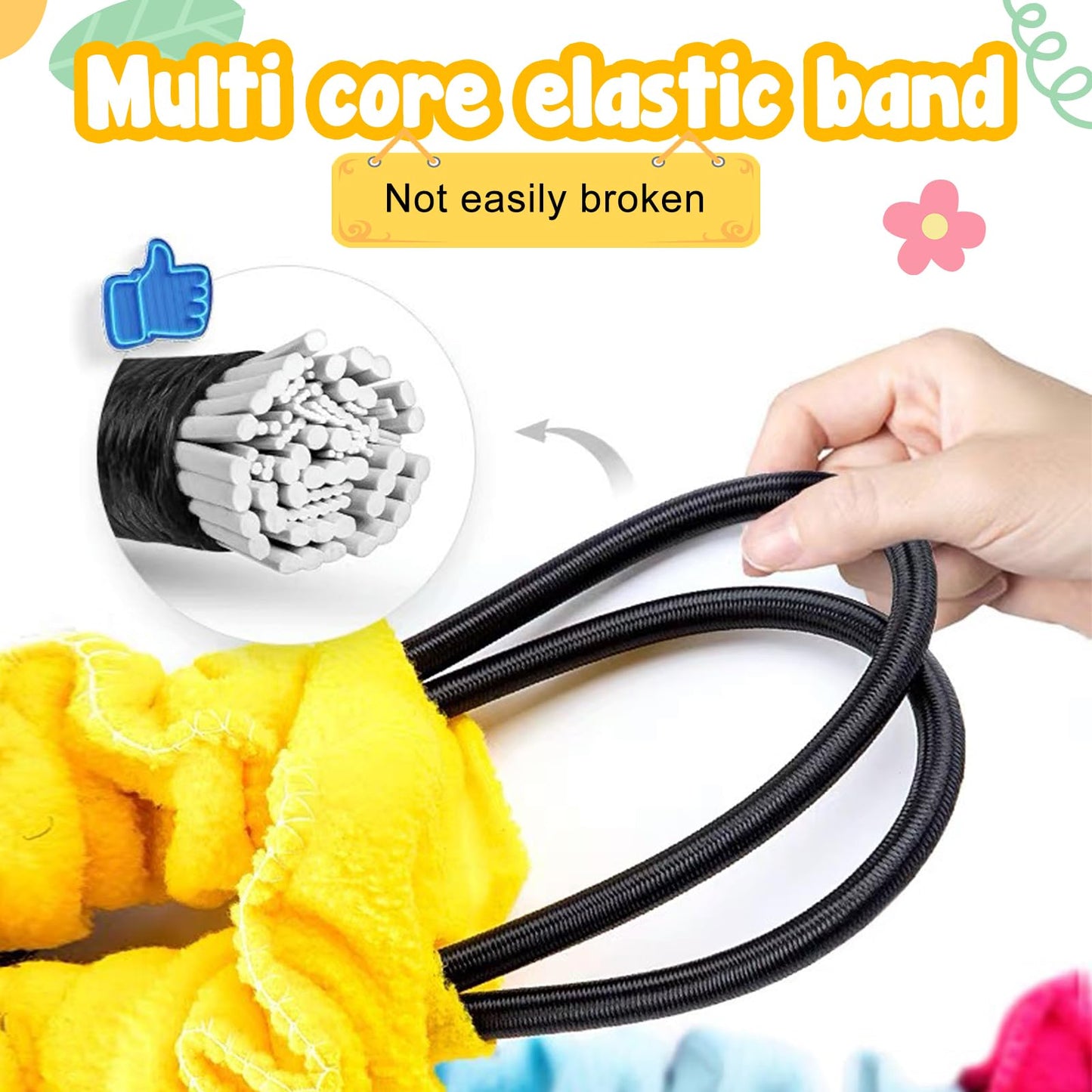 Elastic Fleece Cooperative Stretchy Band Integrations Dynamic Movement Exercise Latex Stretchier 6 Feet Creative Moving Prop For Group Activities Special Needs Large Motor Coordination