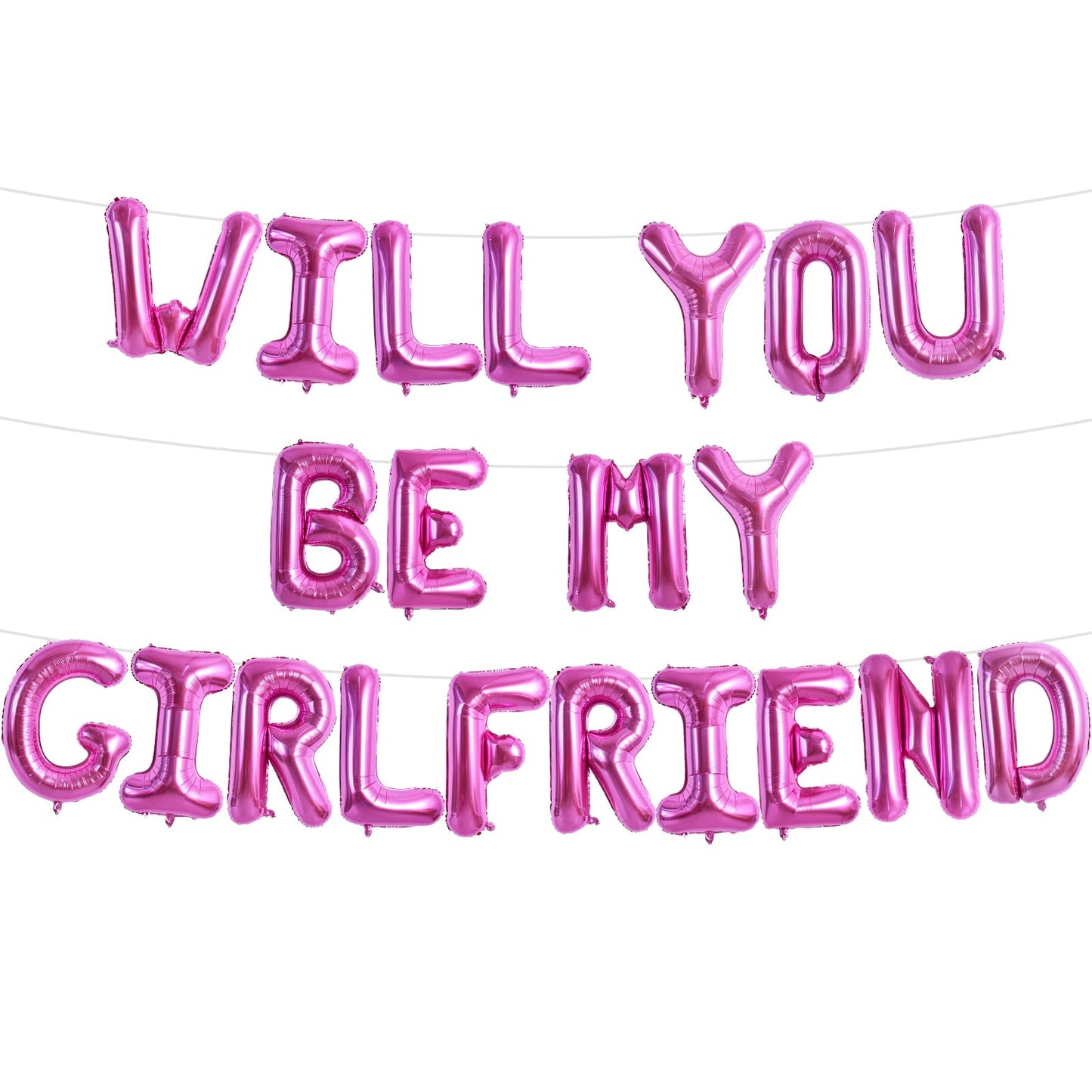 TONIFUL 16 Inch Rose Red Will You Be My Girlfriend Letter Balloons Be My Girlfriend Proposal Balloon Banner for Romantic Valenti