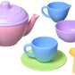 Green Toys Tea Set, Pink CB - 17 Piece Pretend Play, Motor Skills, Language & Communication Kids Role Play Toy. No BPA, phthalat