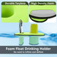 Xxerciz Neoprene Floating Drink Holder - Green Beverage Float for Cell Phone, Tumblers, 11.8x8.3x3.8 Inches, Perfect for Pool Parties