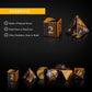 UDIXI Stone DND Dice Set, 7PCS Tiger's Eye Gemstone D&D Dice for Dungeons and Dragons, Role Playing Dice for RPG MTG Table Games