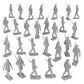 Bmc Marx Plastic Army Men Marching Us Soldiers - Gray 27Pc Ww2 Figures Made In Us