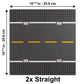 Apostrophe Games Road Baseplate - Premium Building Blocks Base Plates Compatible With All Major Brands - 2Pcs Baseplate Gray With Road Design - 2 Straight Roads