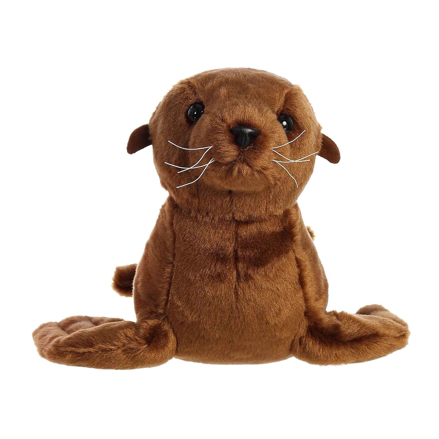Aurora® Sea Lion Stuffed Animal - 13" Brown, Polyester, Model 80988 - Huggable Learning Fun for Global Exploration