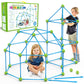 Springflower Fort Building Kit For Kids,Stem Construction Toys, Educational Gift For 3 4 5 6 7 8 9 10 11 12 Years Old Boys And Girls,Ultimate Creative Set For Indoor & Outdoors Activity,140 Pcs,Green