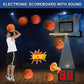 Hyes 24'' X 16'' Large Basketball Hoop Indoor For Adults, Over The Door Basketball Hoop With Electronic Scoreboard/Led Rim, Big