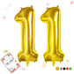 Smlpuame 40 Inch Number Balloon 0-9 Gold Large Number 11 Balloons,Digital Balloons For Birthday Party Celebration Decorations Su