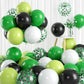 Green Black And White Balloons, 60 Pcs Green And Black Balloons Set With Green Black White Confetti Balloons, Lime Green Balloon