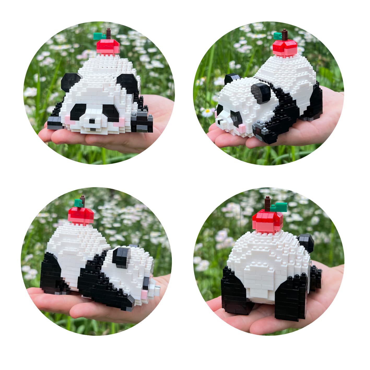 Coplanaire Flower Panda Mini Building Blocks, 983 Pcs Micro Animal Building Toy Bricks For Girls Boys And Adults
