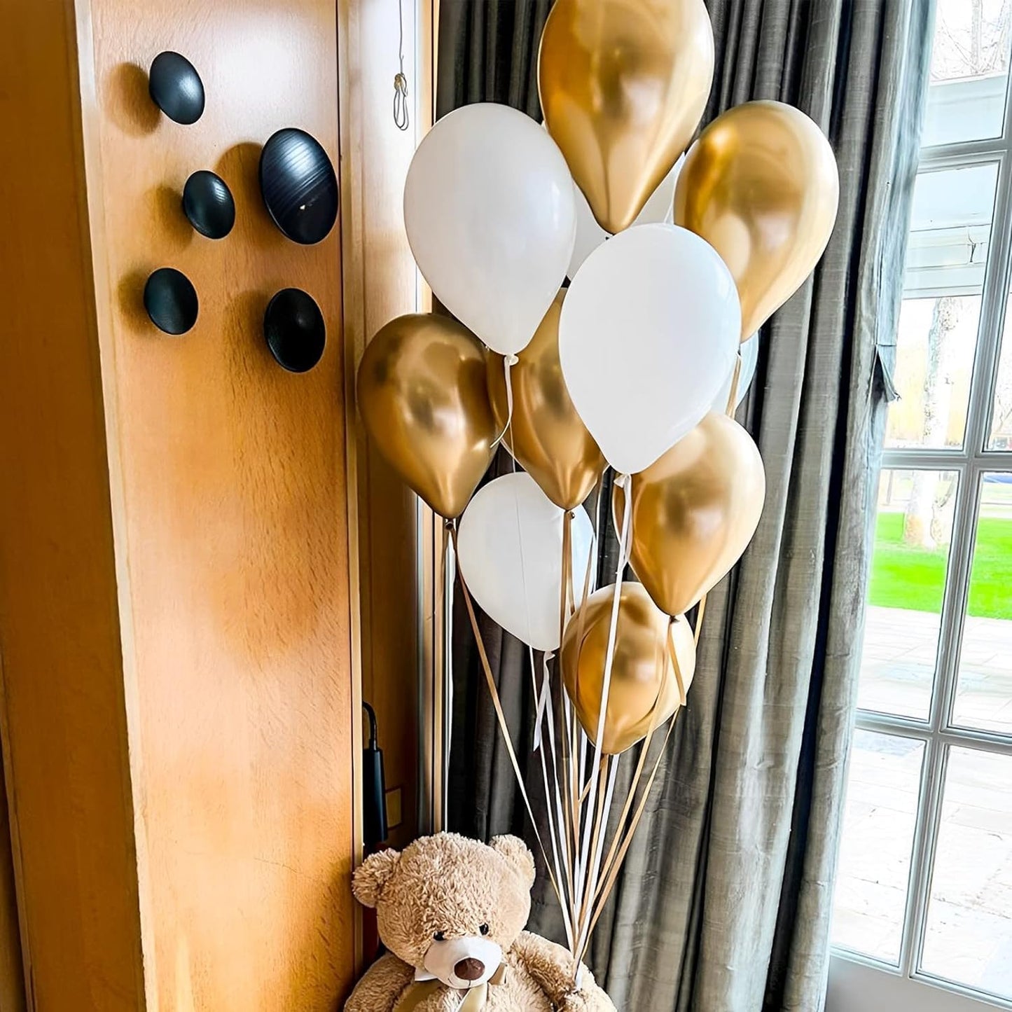 Voircoloria Metallic Gold Balloons, 66Pack 12Inch Chrome Gold Latex Party Balloons For Graduation, Wedding, New Year, Birthday,
