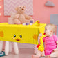 Dydamud Rubber Ducky Birthday Tablecloths, Duck Baby Shower Decorations 40Pcs Cute Yellow Duckie Table Cover For Waddle It Be Ge