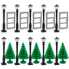 Door Street Lamp Bricks Accessories Toys City House Parts Garden Classic Road Light Building Block Creative Diy Construction