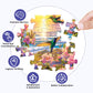 300 Pieces Puzzles for mature-themed Jigsaw Puzzle 300 Piece Puzzle Children Elderly Puzzle Hummingbird Beach Flower Puzzle Gift for Mom Dad Family Friend Family Activity Games Home Decor Wall Art 20.5x15IN
