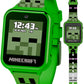 Accutime Minecraft Kids Green Educational Learning Touchscreen Smart Watch Toy for Girls, Boys, Toddlers  Selfie Cam, Learning 