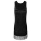Inbakjade Girls 1920'S Costume Accessories Halloween Costumes Flapper Fringed Dresses Costume Set For Kids (7-9Years)