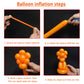 260 Long Balloons 100 Pack Orange Twisting Animal Balloons Thickening Latex Modeling Long Magic Balloons For Animal Model Weddin