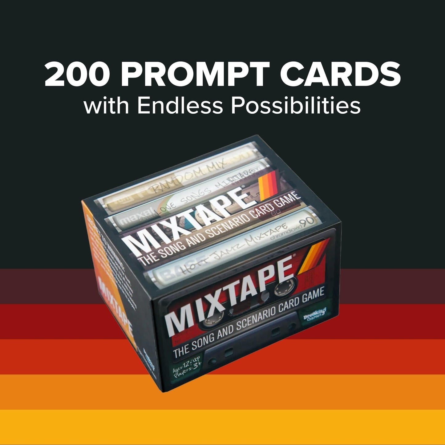 Breaking Games Mixtape - Family Friendly Card Games for Adults & Kids, 13 Count, Multicolor, Model 55196