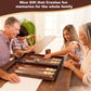 Handcrafted Wooden Backgn Set - 16x15.3inch  Oversized Pieces  Intricate Carvings  enhanced Travel Game Board for mature-themeds & Kids (Star)