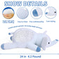 WeBingo 24" Weighted Elephant Plush Toy, 4.2 Lb Cotton Stuffed Animal, Cute Giant Gift for Kids & Adults