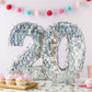 Small Holographic Silver Foil Number 0 Pinata For Kids Birthday Party Decorations (15.7X9X3 In)